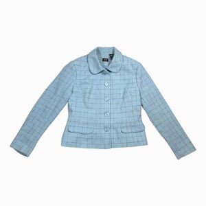 2000’s Baby Blue & Pink Plaid Jacket